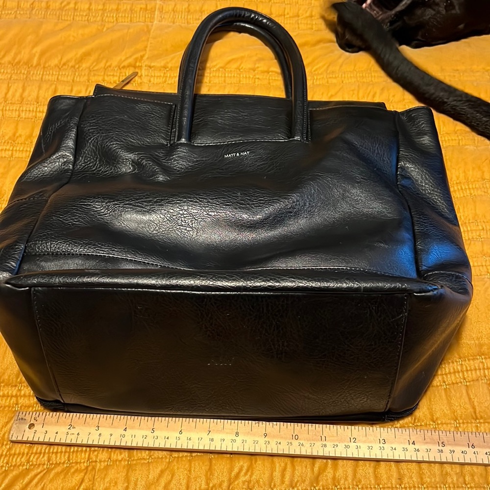 Matt & Nat Black Vegan Leather Tote Bag